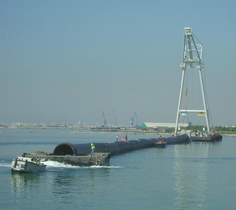 Poste de tuyau maritime negri france