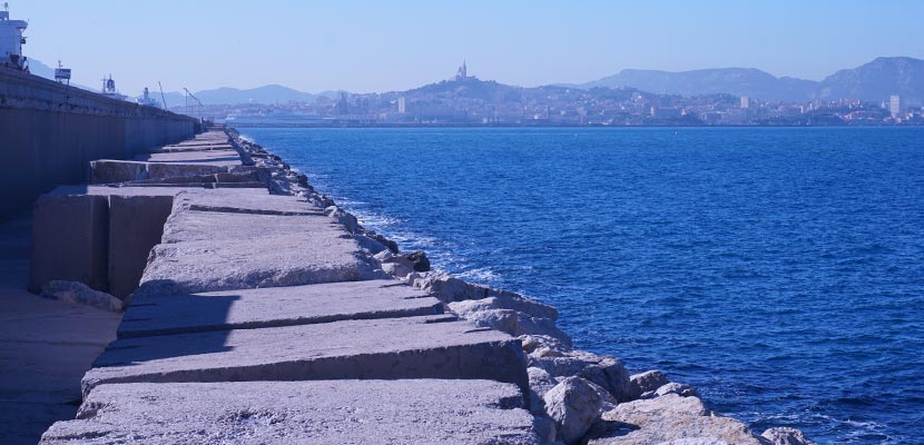 Dyke of the large port of Marseille