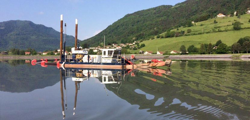 Dragage du port de Flumet