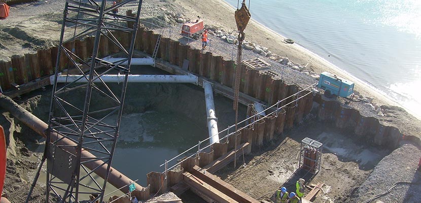 Prise d’eau pour la centrale éléctrique de Cycofos